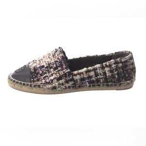 Tory Burch Multicolor Tweed Espadrille Flat